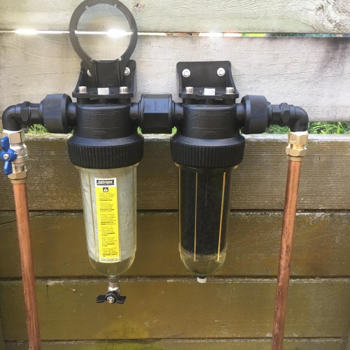 NW25-DUO whole house filter and carbon chlorine reduction